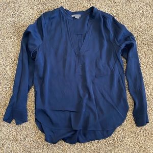 Vince navy silk blouse